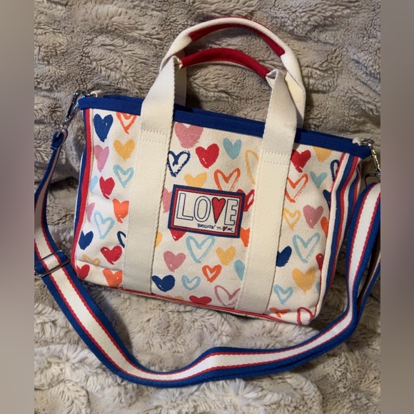 NEW | Brighton | Women’s ‘Love ‘ Multicolor Heart Tote Handbag - Picture 13 of 13